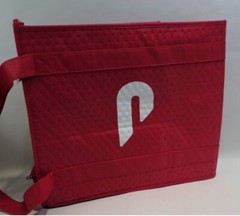 DoorDash Insulated Food Delivery Tote Bag Red Zip Closure 13x15x9.5”