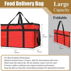 Insulated Bags for Food Delivery XXXL Pizza Delivery Bags for Doordash Large