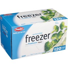 Presto 1 Qt. Reclosable Freezer Bag (120 Count) C00507S0 Presto C00507S0