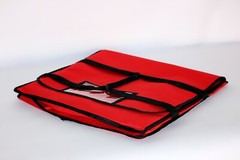 Insulated Pizza Delivery Bag, Red Nylon, 20″ x 20″ x 12″ — Holds up to (6) 16″