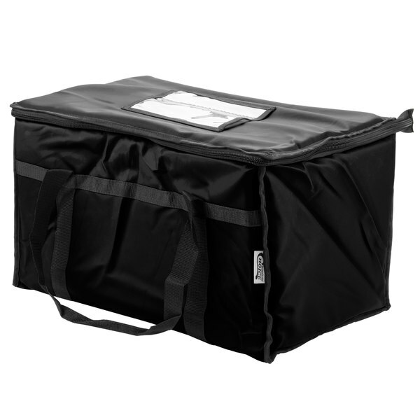 2 Pack Insulated Black Cooler Bag Catering Delivery Food Full Pan Hot Cold