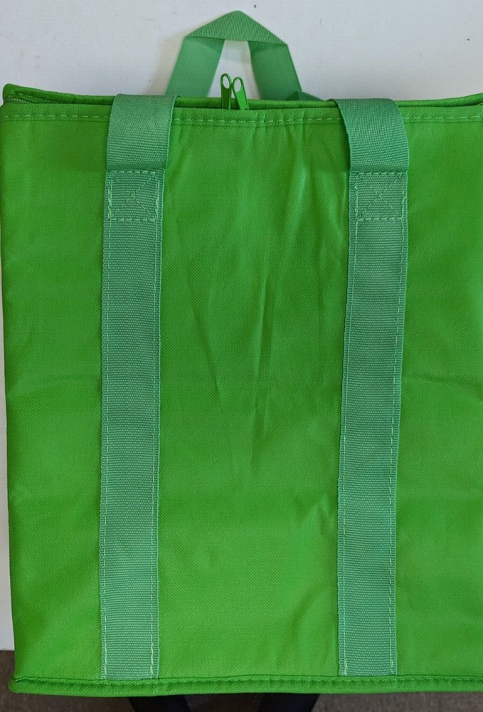 Insulated Food Delivery Bag for Catering, Green, 14″ x 12″ x 8″