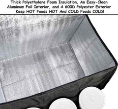 Insulated Food Delivery Bag with Cup Holders/Drink Carriers Premium
