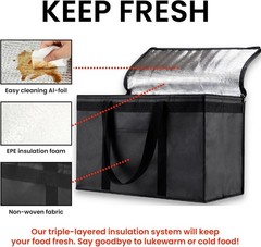 NZ home Insulated Bags for Food Delivery (2XL) Grocery Shopping Cooler Bag