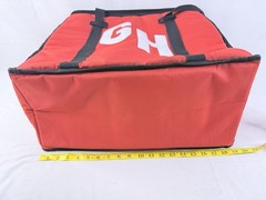 Grubhub Official Large 19″x19″x10″ Insulated Food Delivery Carrying Tote Bag Red
