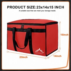 Himal Outdoors Insulated Food Delivery Bag 23x15x14 inches, Red