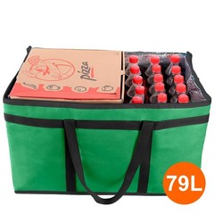 Bodaon Insulated Food Delivery Bag, XXXL Pizza XXX-Large, Green-Black Edge