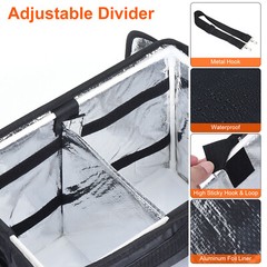 48L Insulated Food Bags XXL with Divider Catering Thermal Food Bag