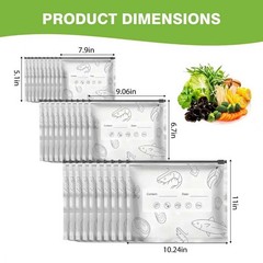 BFRAHD 30 PCS Reusable Aluminum Foil Food Storage Bags,Resealable Ziplock…