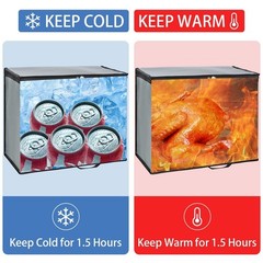 1-Pack Insulated Reusable Grocery Bags, X-Large Insulated Food Delivery Bag f…