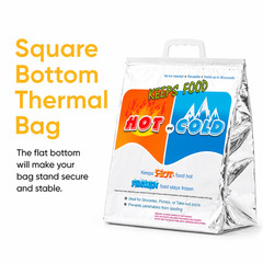 Insulated Thermal Food Delivery Bag Hot Cold Grocery Tote 13x7x15.5”