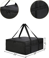 2 Pcs Insulated Pizza Delivery Bag for Door Dash, 20″ x 20″ x 6″ Pizza Warmer…