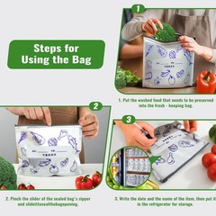Reusable Aluminum Foil Freezer Bags, Extra Thick Sealing Bag Medium, Silver