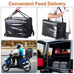 48L Insulated Food Bags XXL with Divider Catering Thermal Food Bag