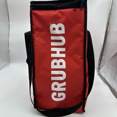 GRUBHUB Official Large 19″x19″x9” Insulated Food Delivery Carrying Tote Bag Red