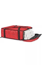 DoorDash Insulated Hot Pizza Bag Red With Handles 19” X 18.75” X 4.75” See Desc.