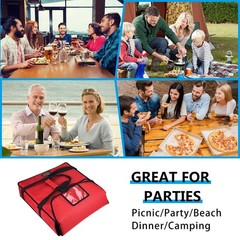 Pizza Bags for Delivery 18″ X 18″ X 5″ Insulated Pizza Delivery Bag Moisture …