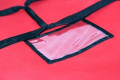 Insulated Pizza Delivery Bag, Red Nylon, 20″ x 20″ x 12″ — Holds up to (6) 16″