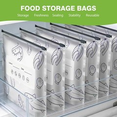 BFRAHD 30 PCS Reusable Aluminum Foil Food Storage Bags,Resealable Ziplock…