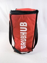 Grubhub Official Large 19″x19″x10″ Insulated Food Delivery Carrying Tote Bag Red