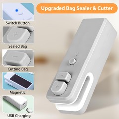WOSERLD Mini Bag Sealer 2 in 1 Heat and small, Black
