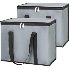 1-Pack Insulated Reusable Grocery Bags, X-Large Insulated Food Delivery Bag f…