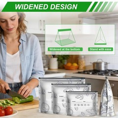 Reusable Foil Storage Ten of each size (large, medium, and small), silver
