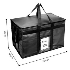 XXXL Large Insulated Cooler Bag, Double Zipper Food Delivery Bag, Styrofoam C…