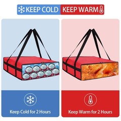 Versatile Insulated Food Delivery Bag — 39L Capacity for Hot & Cold Items