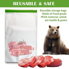 TAINESS Odor Proof Food Storage Bear Bags Reusable One Size, 11.7×19.5in-2p