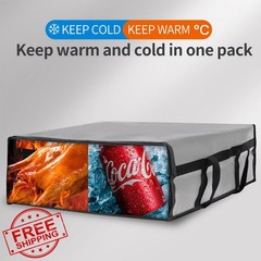 Bodaon Insulated Pizza Bag Delivery 20x20x6 Grey 1-Pack