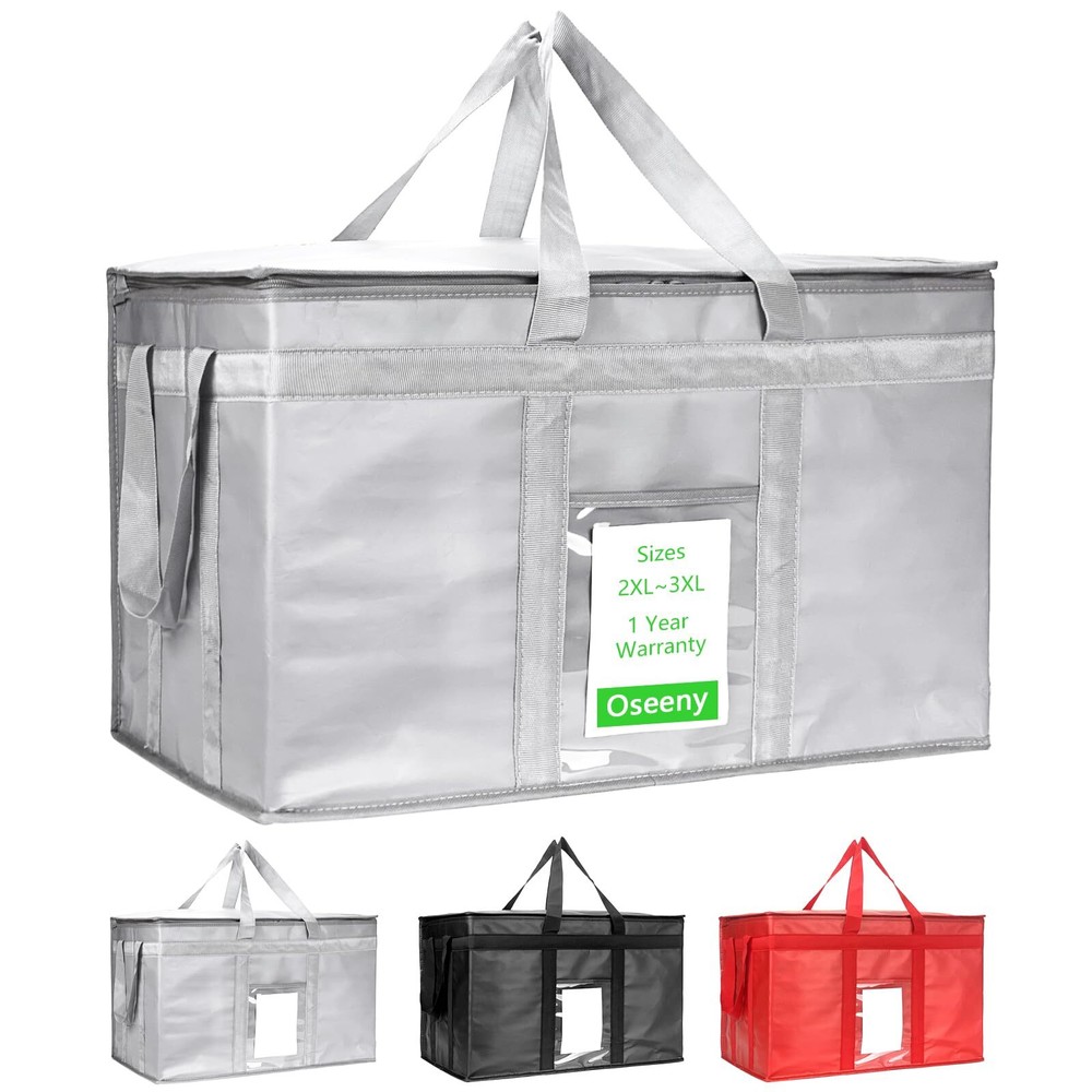 XXXL Large Insulated Cooler Bag Double Zipper Food Delivery Bag Styrofoam Coo…
