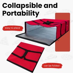 Insulated Pizza Delivery Bag 20×20 Hot Food Carrier for Doordash Uber Eats