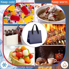 FoldTier 50 Pcs Insulated Take Away Bags Bulk 9.45×9.45×5.91Inch, Colorful