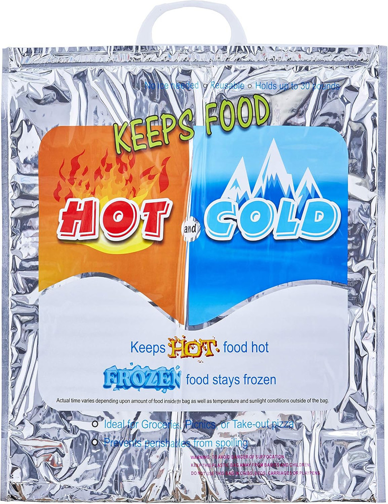 Hot and Cold Insulated Bags for Food Delivery, Grocery Shopping Bags, Food Stora