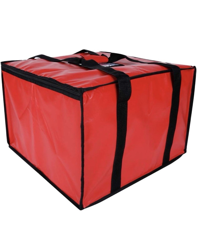 Large Red Insulated Food Delivery Bag Catering Pizza Carrier 20″x20″x14″