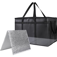 3X-Large Thermal Insulated Food Delivery Bag — Hard Bottom Catering Cooler for H