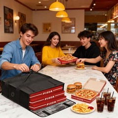 20x20x6 Inch Pizza Warmer Delivery Bag Insulated Thermal Label Window