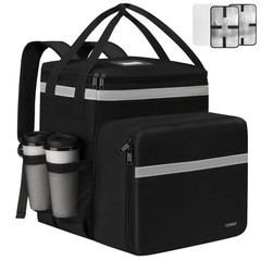 Food Delivery Bag, Expandable Food Delivery Backpack with 7 Cup Holders, Larg…