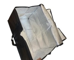 Insulated Reusable Grocery Bag XL Food Delivery Bag for Catering Black 1 Pack