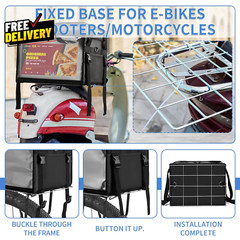 Insulated Food Delivery Bag for E-Bikes/Scooters/Motorcycles Waterproof D…..