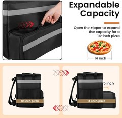 Thermal Food Carrier Backpack Uber Eats DoorDash Insulated