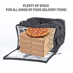 Insulated Heated Delivery Bag with Handle — Portable Food Warmer & Collapsible B