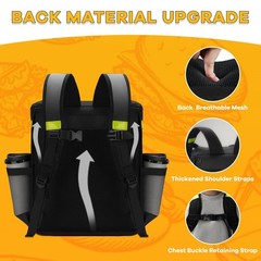 Ytonet Insulated Food Delivery Backpack w/7 Cup Holders Uber Eats Doordash — NEW