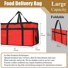 Insulated Bags for Food Delivery, XXXL Pizza Delivery Bags, Large Capacity Co…