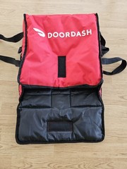DoorDash Insulated Hot Pizza Bag Red With Handles 19” X 18.75” X 4.75”