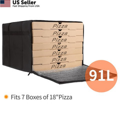 Bodaon Insulated Pizza Delivery Bags, 20″ x x 14″ x 20“ x 14″, Black