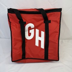 (E1) Grubhub Official Large 19″x19″x9” Insulated Food Delivery Tote Bag Red