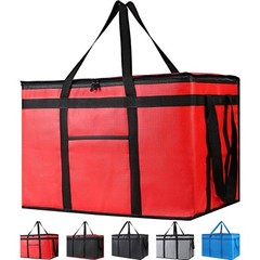 Thermal Food Delivery Cooler Bag, XXX-Large Insulated Carrier — 23x15x14 Red