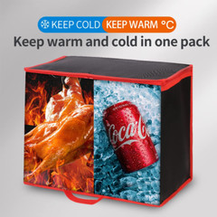 Insulated Delivery Bag, X-Large Insulated Reusable Grocery Bags with Zippered To